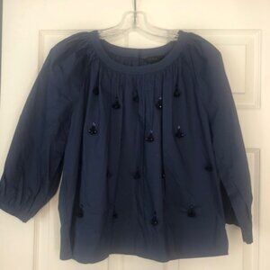 J. Crew ladies beaded blouse